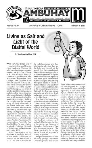 E20260208 5th Sunday in Ordinary Time (A)