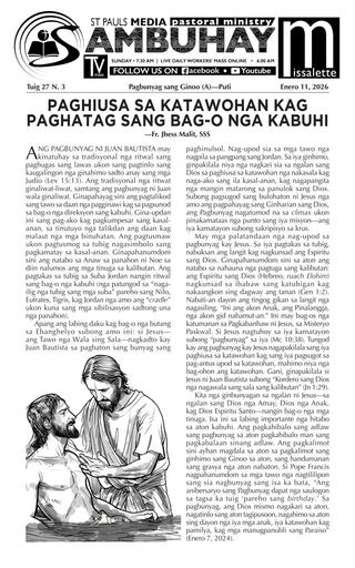 H20260111 Pagbunyag sang Ginoo