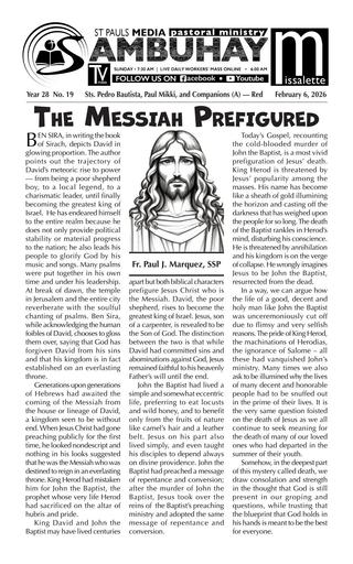 6 February 2026 • Sts. Pedro Bautista, Paul Mikki, and Companions