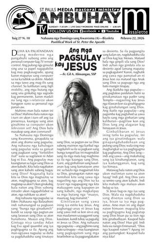 H20260222 Nahauna nga Domingo sang Kwaresma (A)